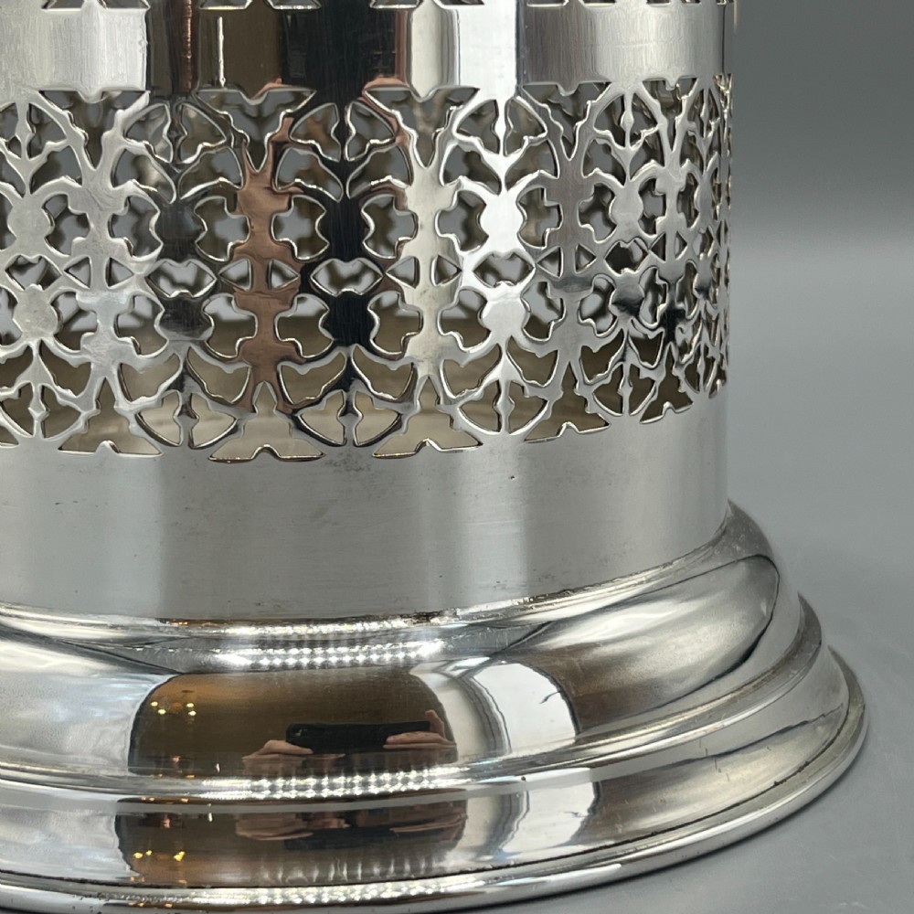 Silver Plated Pierced Wine Bottle Holder View VI