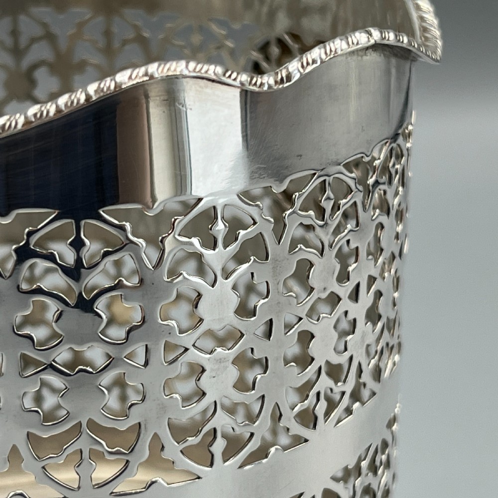 Silver Plated Pierced Wine Bottle Holder View XI
