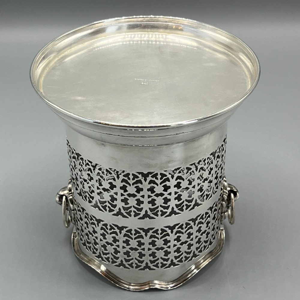 Silver Plated Pierced Wine Bottle Holder View XV