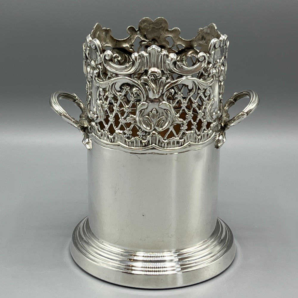 Victorian Silver Plated Wine Bottle Holder By Martin Hall & Co