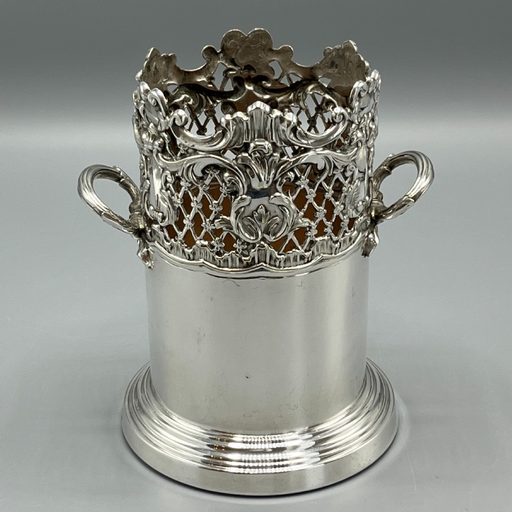 Victorian Silver Plated Wine Bottle Holder By Martin Hall & Co View II