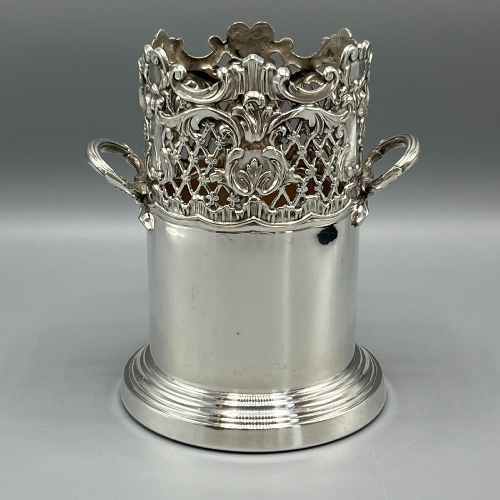 Victorian Silver Plated Wine Bottle Holder By Martin Hall & Co View III