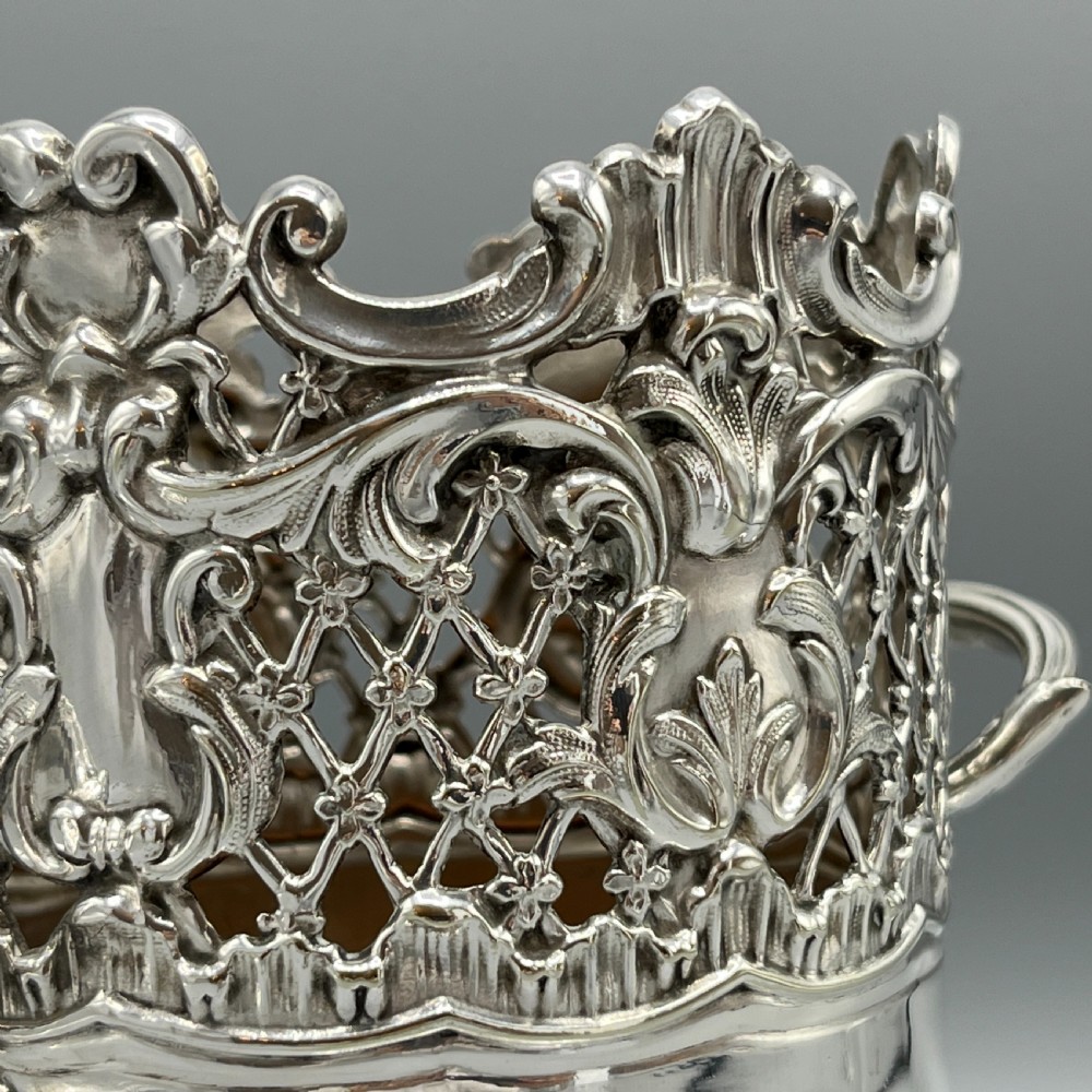 Victorian Silver Plated Wine Bottle Holder By Martin Hall & Co View VI