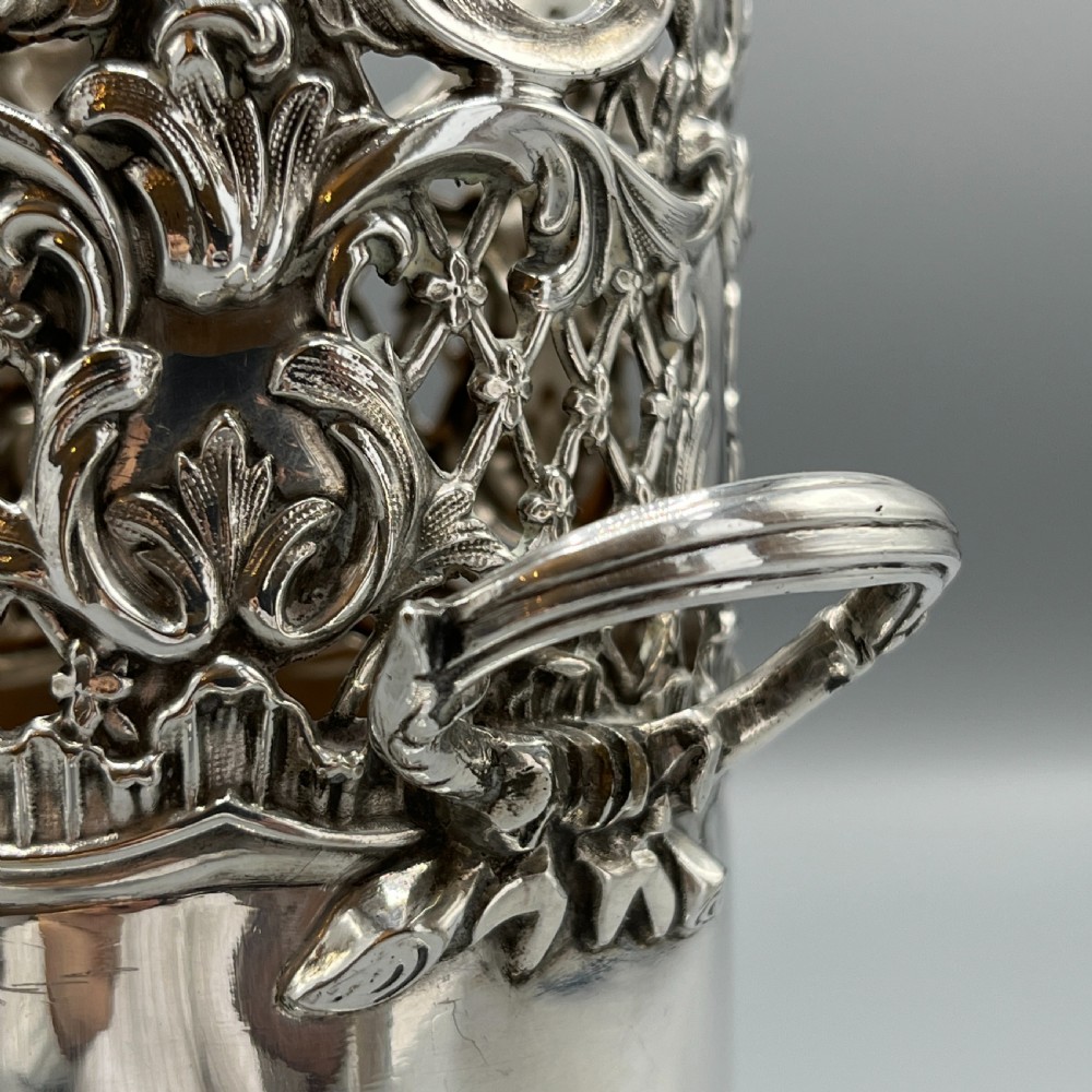 Victorian Silver Plated Wine Bottle Holder By Martin Hall & Co View X