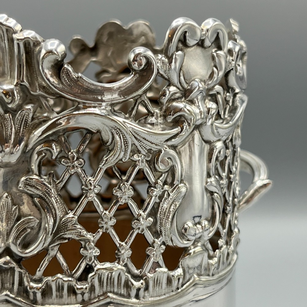 Victorian Silver Plated Wine Bottle Holder By Martin Hall & Co View XII