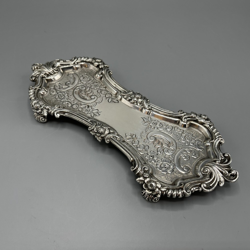 Antique Victorian Silver Plated Pen Tray View III