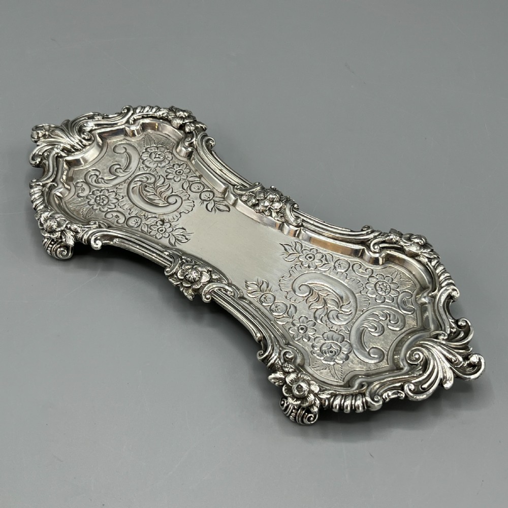 Antique Victorian Silver Plated Pen Tray View IV