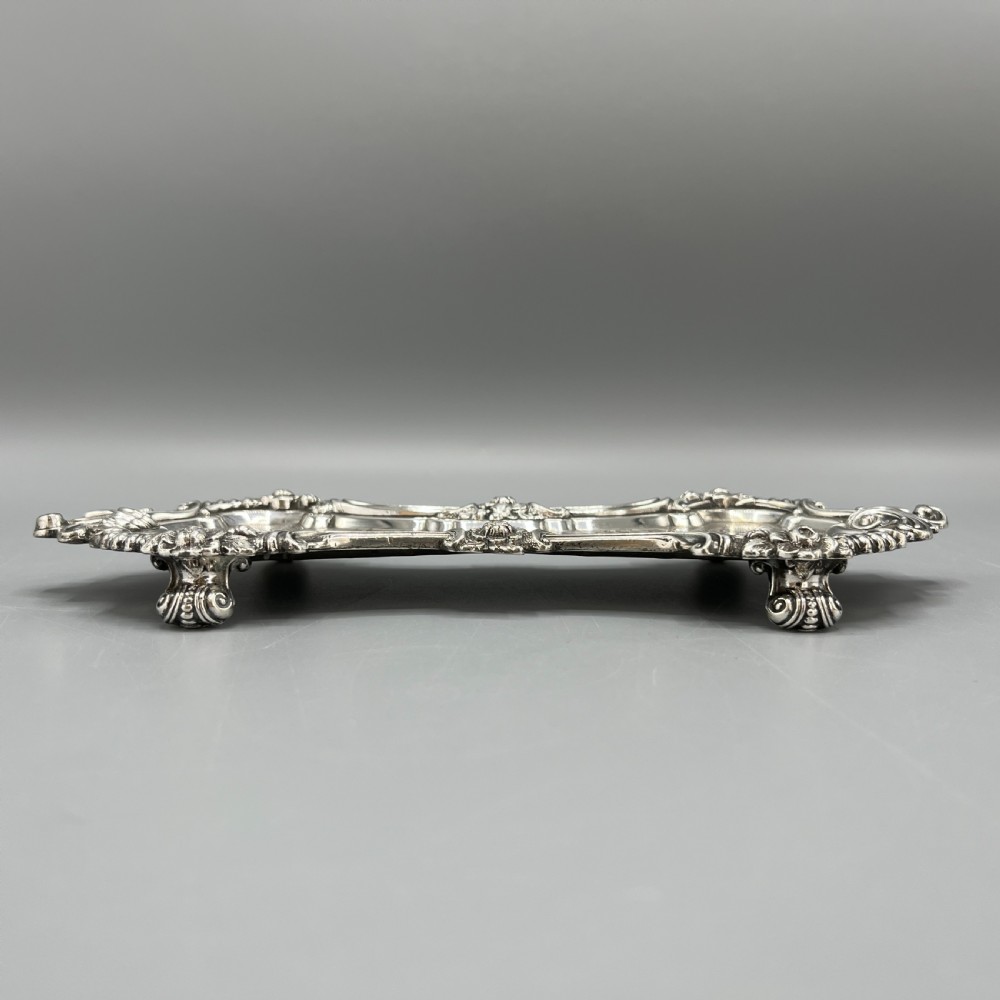 Antique Victorian Silver Plated Pen Tray View V