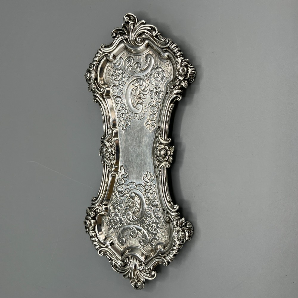 Antique Victorian Silver Plated Pen Tray View VIII