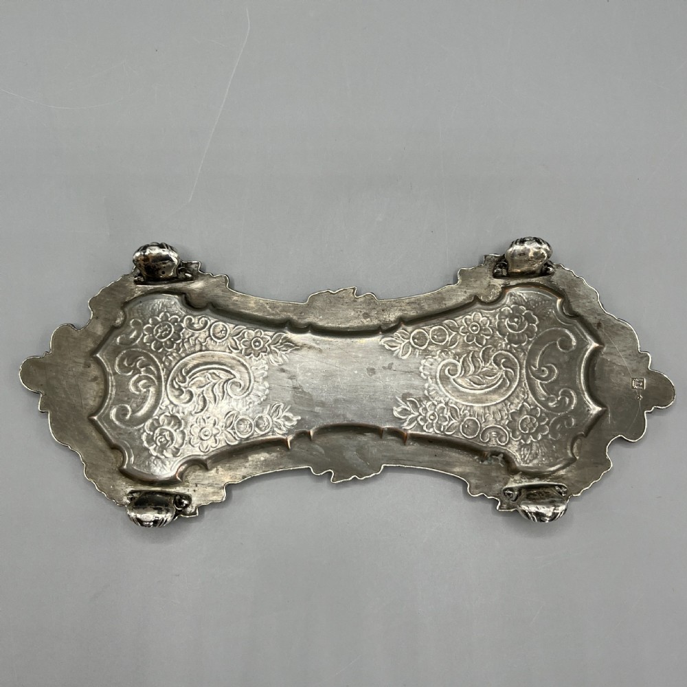 Antique Victorian Silver Plated Pen Tray View XV