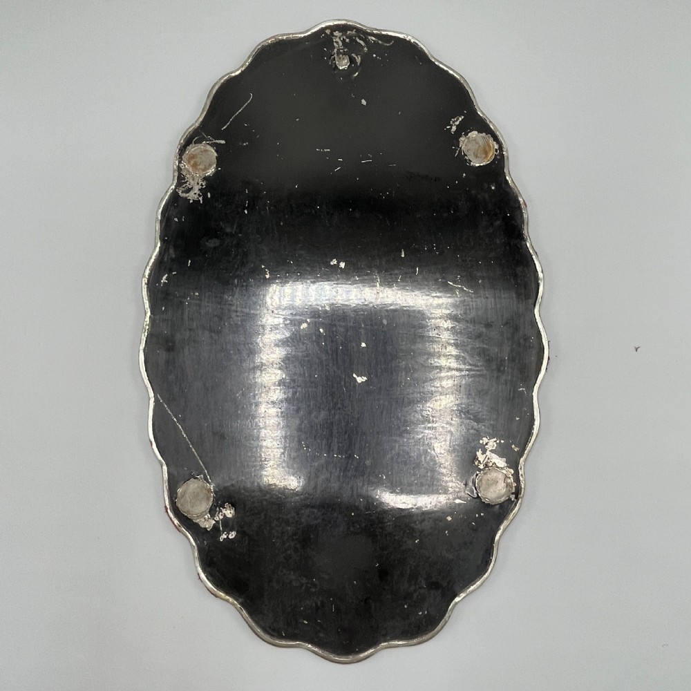 Art Deco Frameless Scalloped Mirror or Mirror Glass Tray View XIII