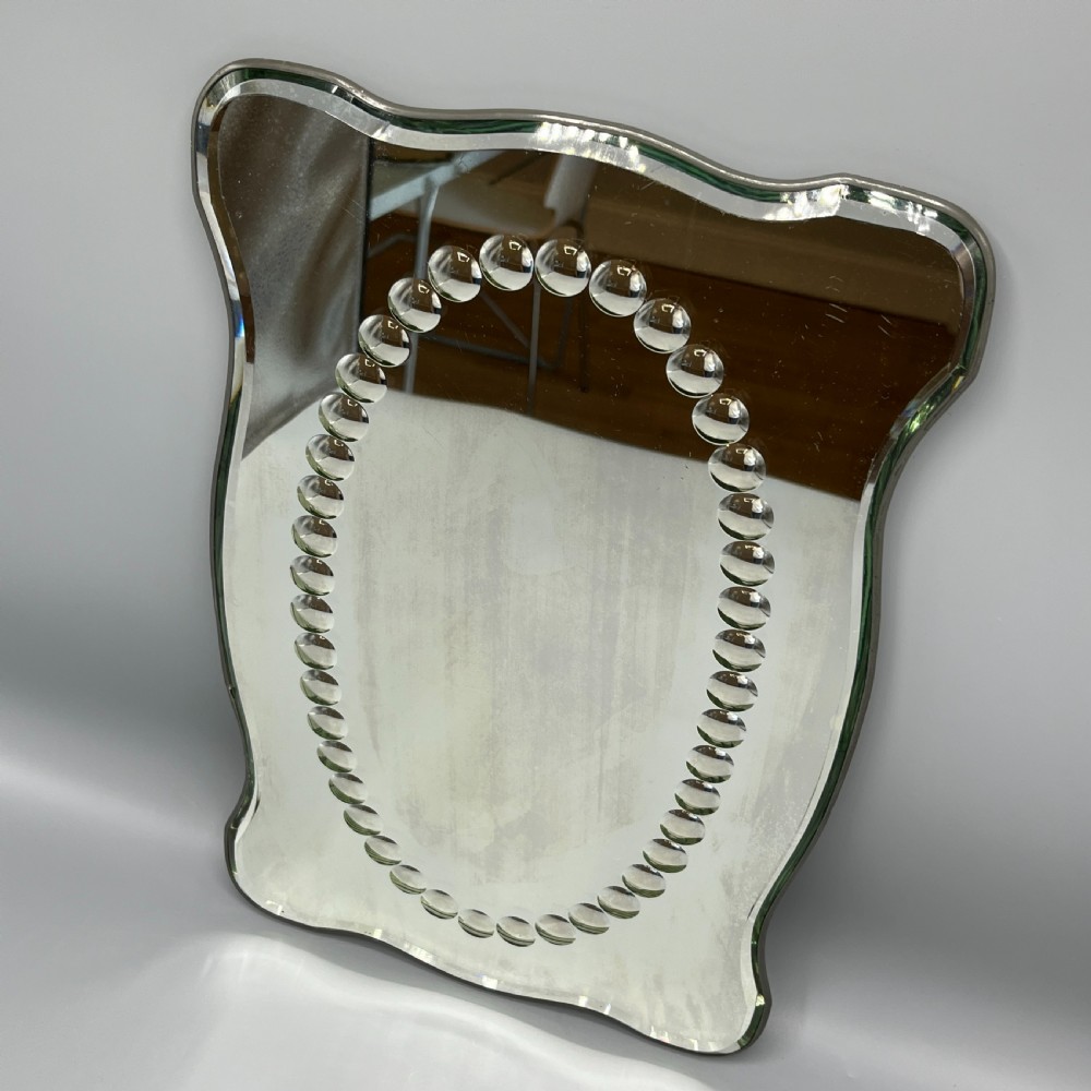 Antique Art Deco Sorcerers Wall Mirror or Mirror Glass Tray View II