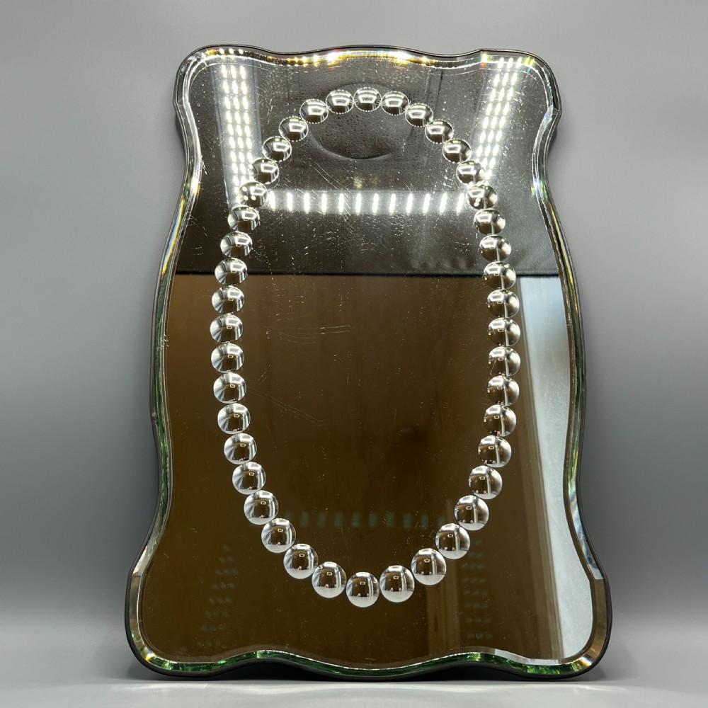 Antique Art Deco Sorcerers Wall Mirror or Mirror Glass Tray View III