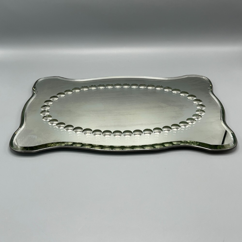 Antique Art Deco Sorcerers Wall Mirror or Mirror Glass Tray View VII