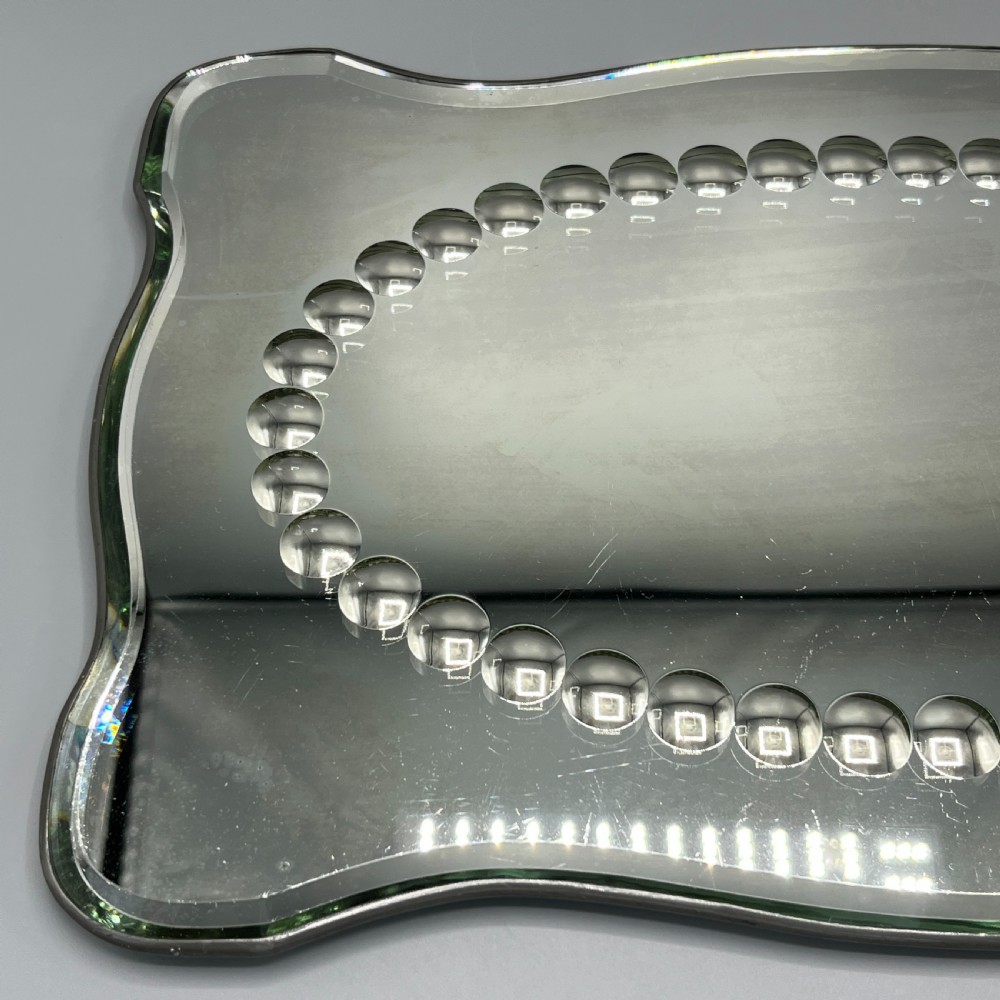 Antique Art Deco Sorcerers Wall Mirror or Mirror Glass Tray View XI