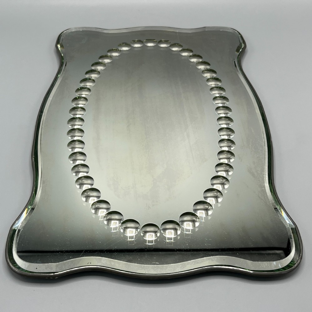 Antique Art Deco Sorcerers Wall Mirror or Mirror Glass Tray View XIV