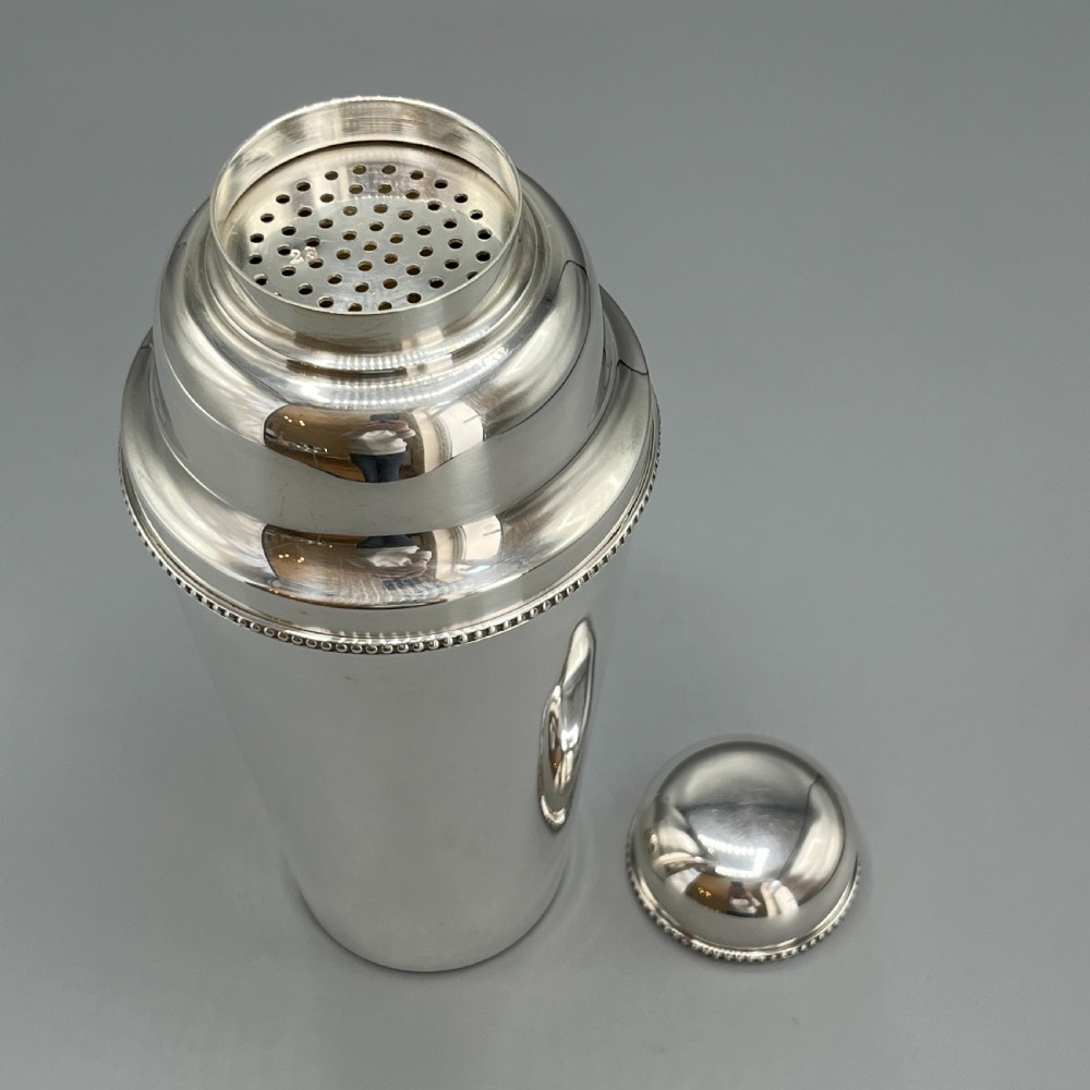 French Art Deco Silver Plated Cocktail Shaker by Roux-Marquiand View VIII