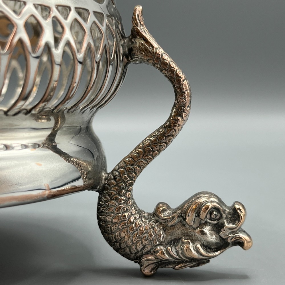 Antique Victorian Silver Plated Wine Bottle Holder  View XVI