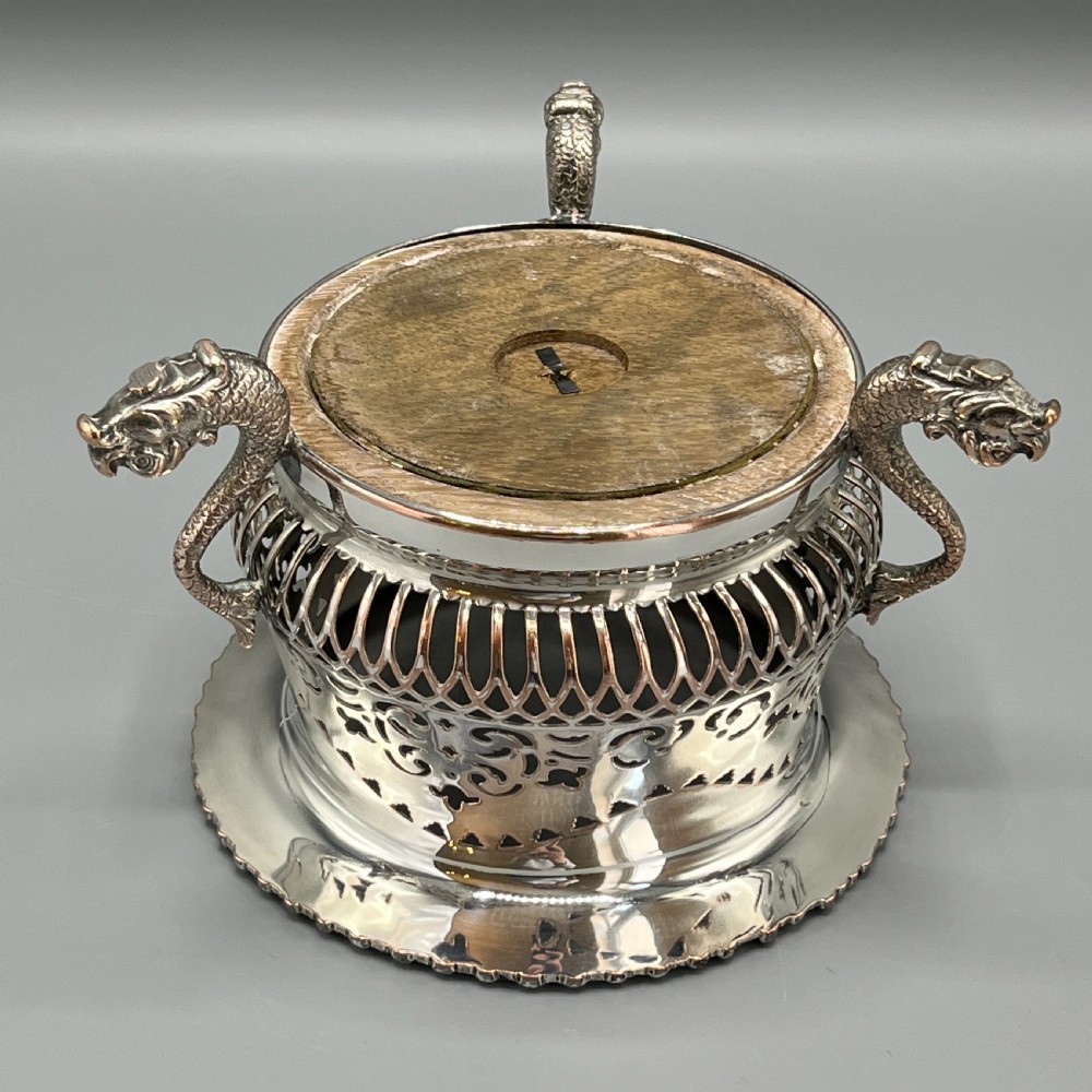 Antique Victorian Silver Plated Wine Bottle Holder  View XVII
