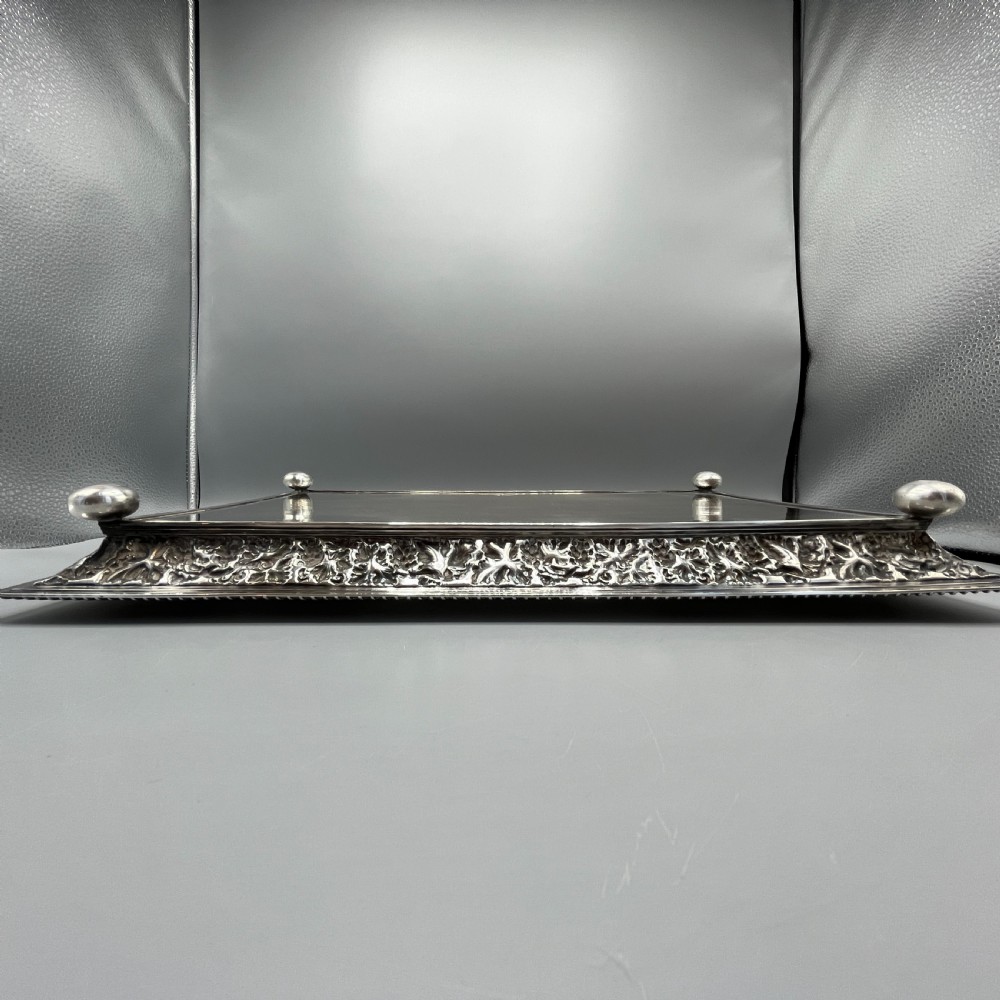 Large Victorian Silver Plated Gallery Serving Tray by Roberts & Belk View XXV