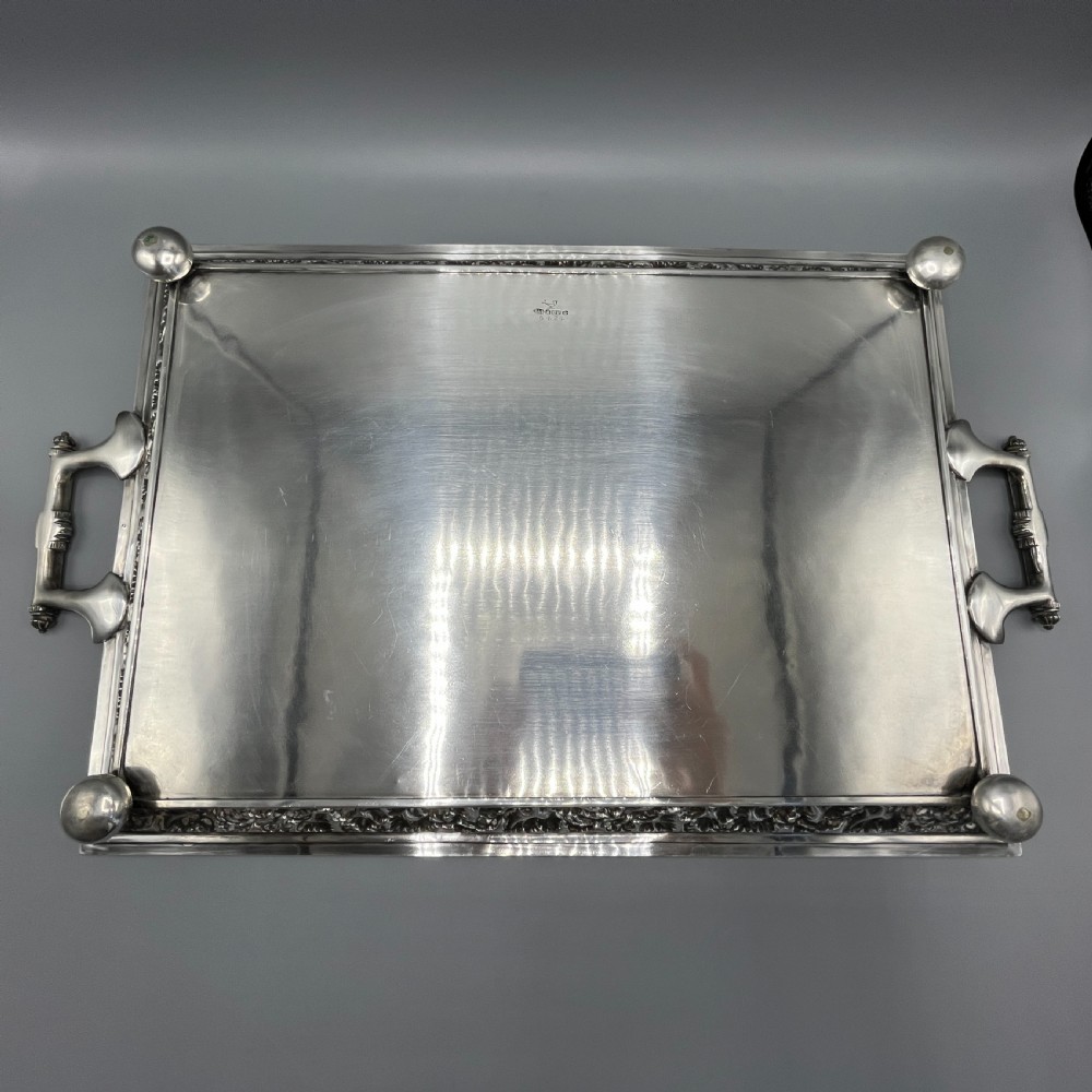 Large Victorian Silver Plated Gallery Serving Tray by Roberts & Belk View XXVI