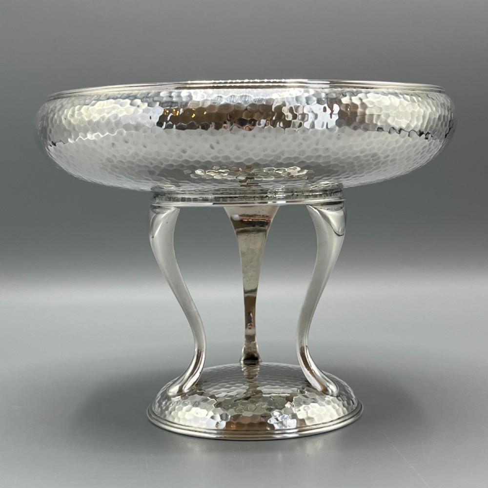Art Deco Silver Plated Pedestal Bowl / Tazza / Dish by Walker & Hall View II