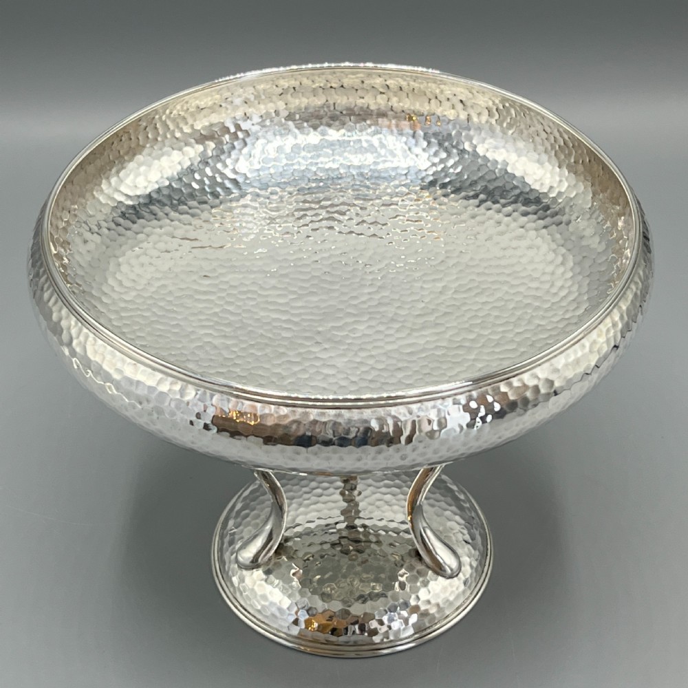 Art Deco Silver Plated Pedestal Bowl / Tazza / Dish by Walker & Hall View IV