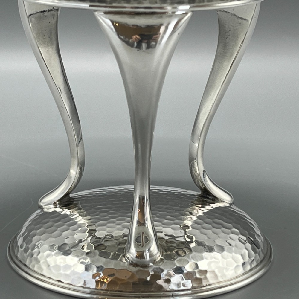 Art Deco Silver Plated Pedestal Bowl / Tazza / Dish by Walker & Hall View VII
