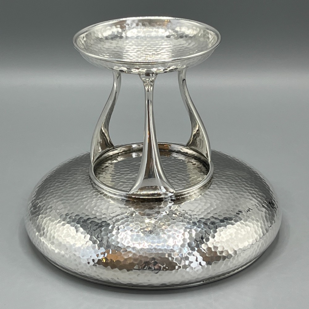 Art Deco Silver Plated Pedestal Bowl / Tazza / Dish by Walker & Hall View X