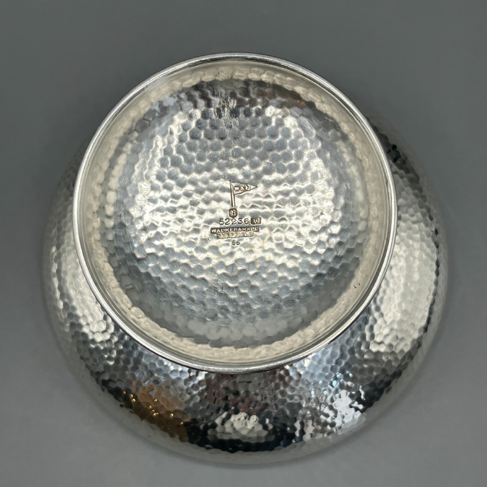 Art Deco Silver Plated Pedestal Bowl / Tazza / Dish by Walker & Hall View XI