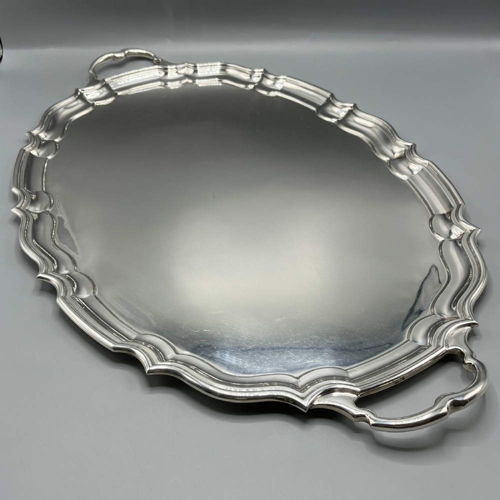 Extra Large Silver Plated Butler Serving Tray by J Hardy, Aberdeen