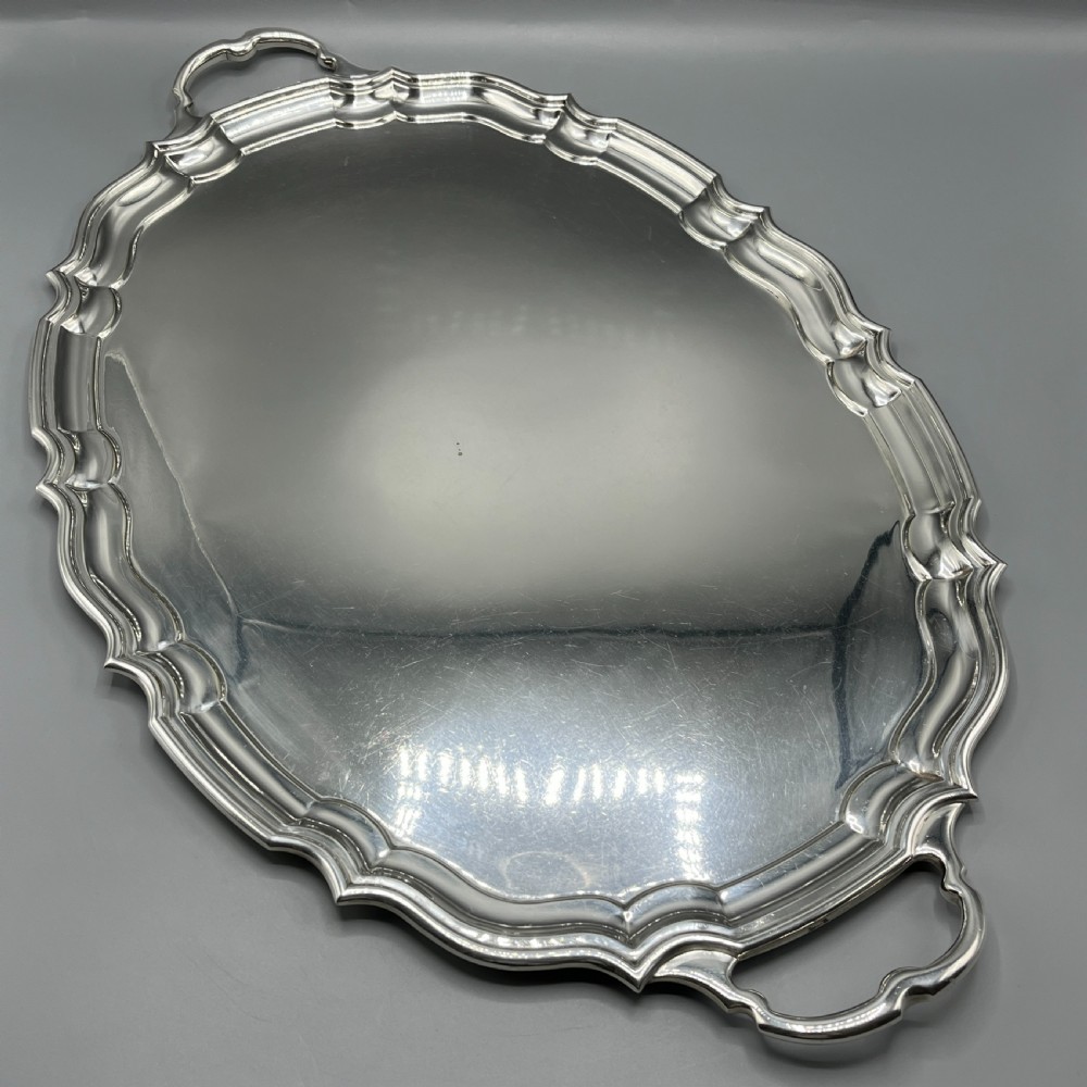 Extra Large Silver Plated Butler Serving Tray by J Hardy, Aberdeen View II