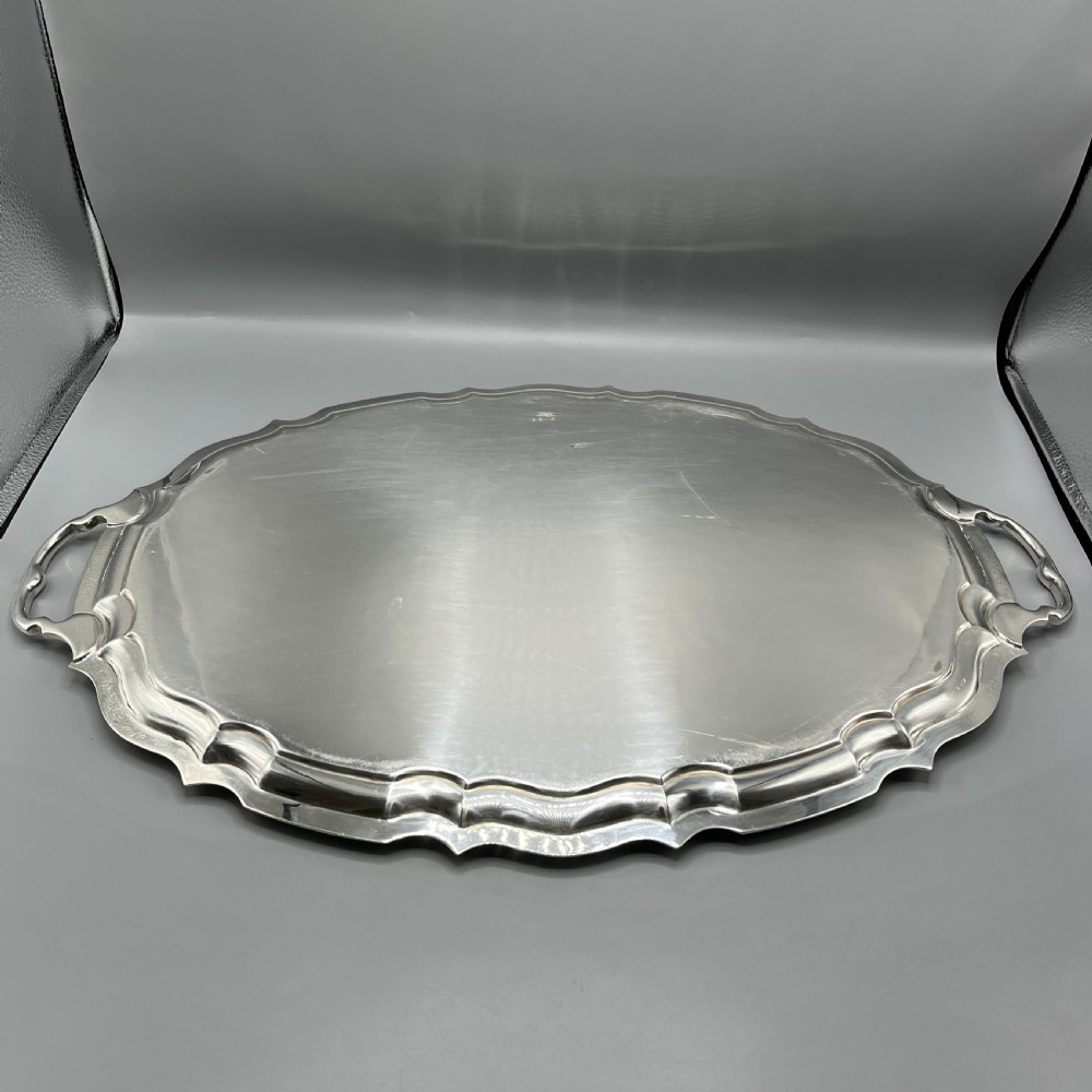 Extra Large Silver Plated Butler Serving Tray by J Hardy, Aberdeen View XIX