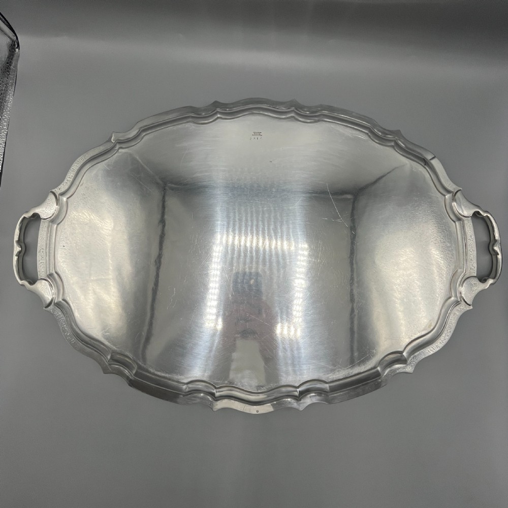 Extra Large Silver Plated Butler Serving Tray by J Hardy, Aberdeen View XX