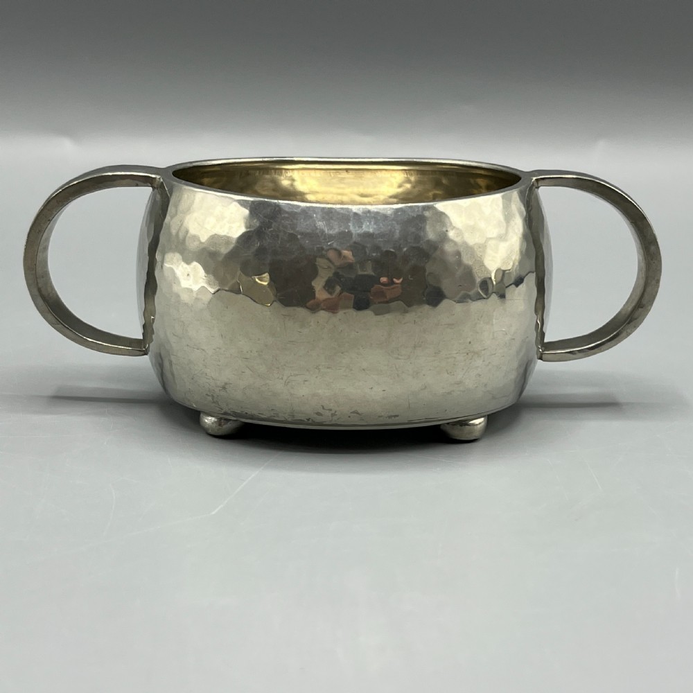 Liberty & Co Tudric Pewter Teapot Sugar Bowl Milk Jug 3-Piece Tea Set View XII