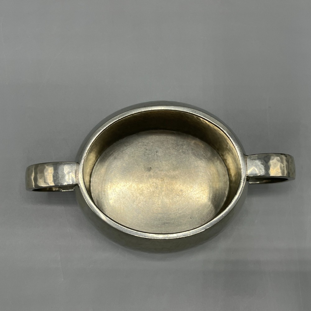 Liberty & Co Tudric Pewter Teapot Sugar Bowl Milk Jug 3-Piece Tea Set View XV