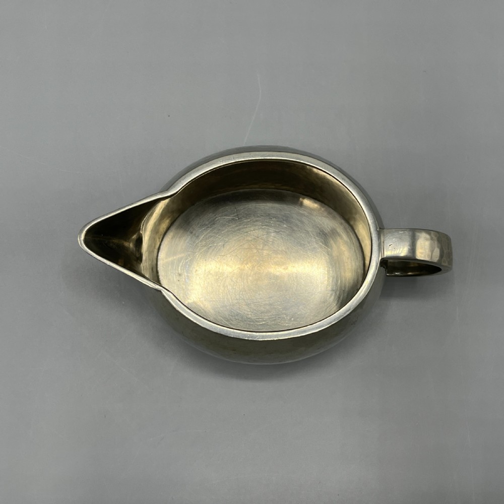 Liberty & Co Tudric Pewter Teapot Sugar Bowl Milk Jug 3-Piece Tea Set View XVIII