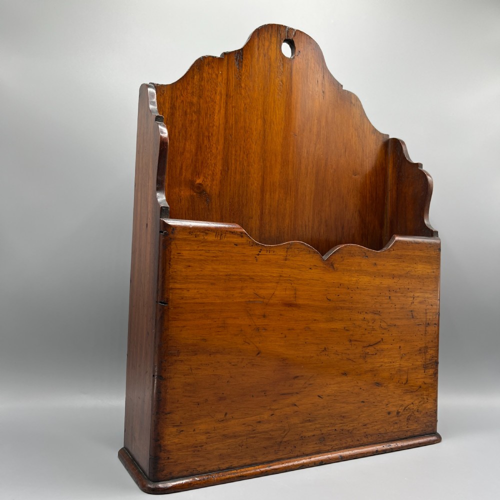 Antique Mahogany Letter / Document Desk Tidy or Newspaper Holder View II