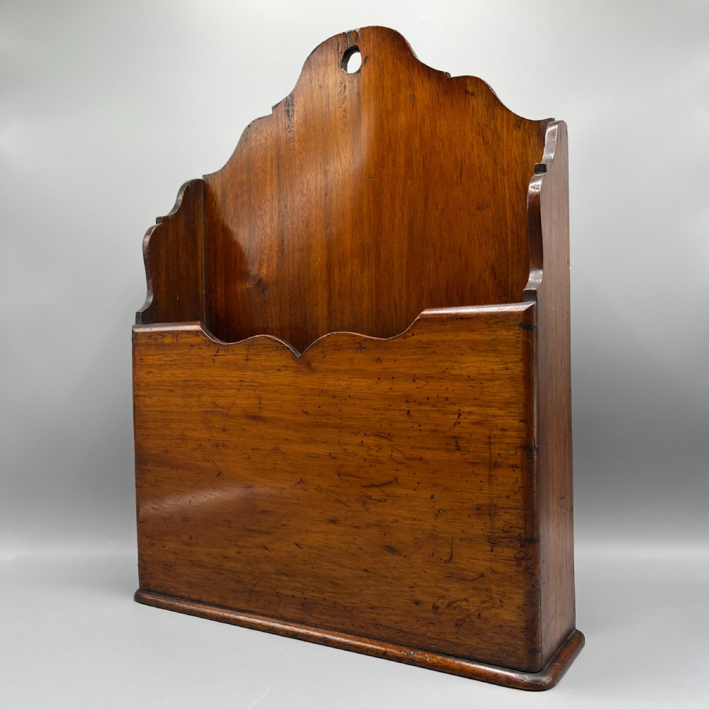 Antique Mahogany Letter / Document Desk Tidy or Newspaper Holder View III