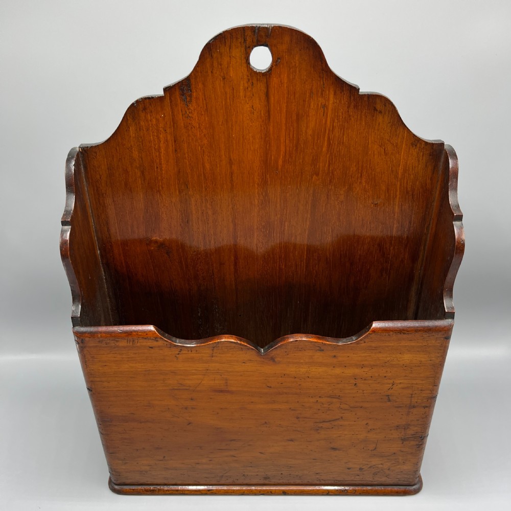 Antique Mahogany Letter / Document Desk Tidy or Newspaper Holder View V