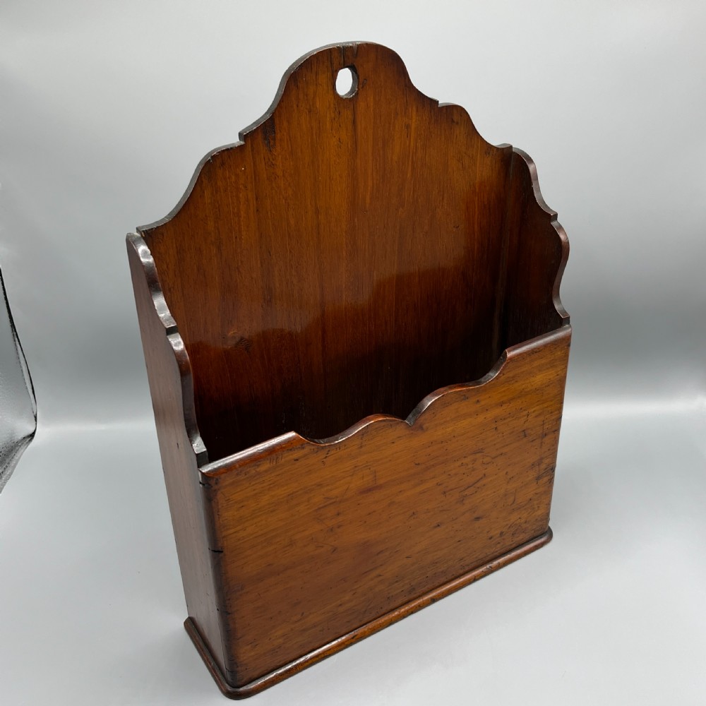 Antique Mahogany Letter / Document Desk Tidy or Newspaper Holder View VI