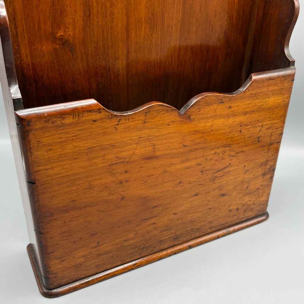 Antique Mahogany Letter / Document Desk Tidy or Newspaper Holder View VII