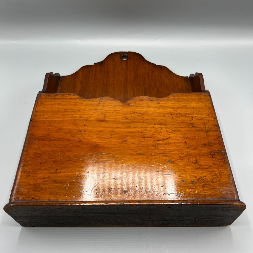 Antique Mahogany Letter / Document Desk Tidy or Newspaper Holder View IX