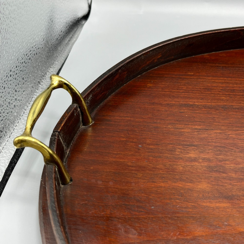Large Antique Mahogany Inlaid Serving Tray View VIII