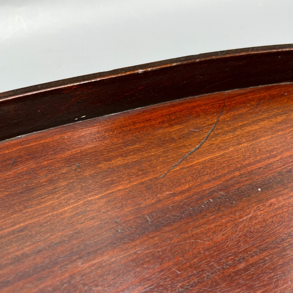 Large Antique Mahogany Inlaid Serving Tray View XVI