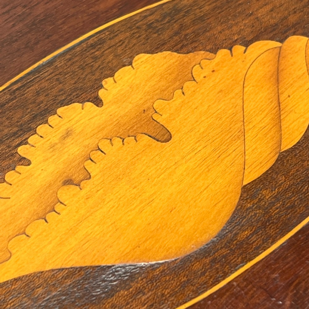 Large Antique Mahogany Inlaid Serving Tray View XVIII