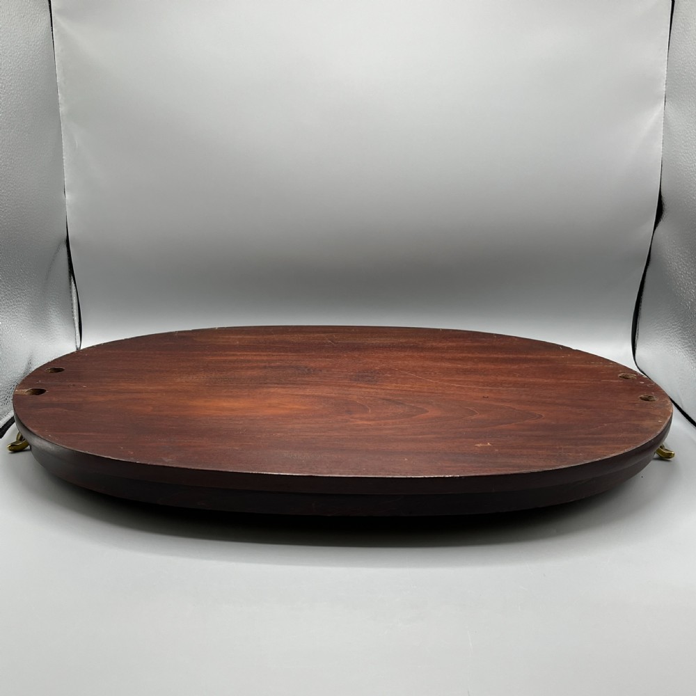 Large Antique Mahogany Inlaid Serving Tray View XXI