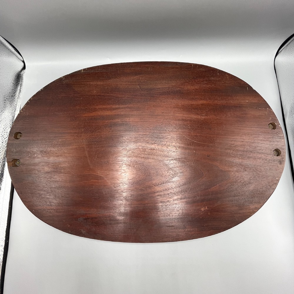 Large Antique Mahogany Inlaid Serving Tray View XXIII