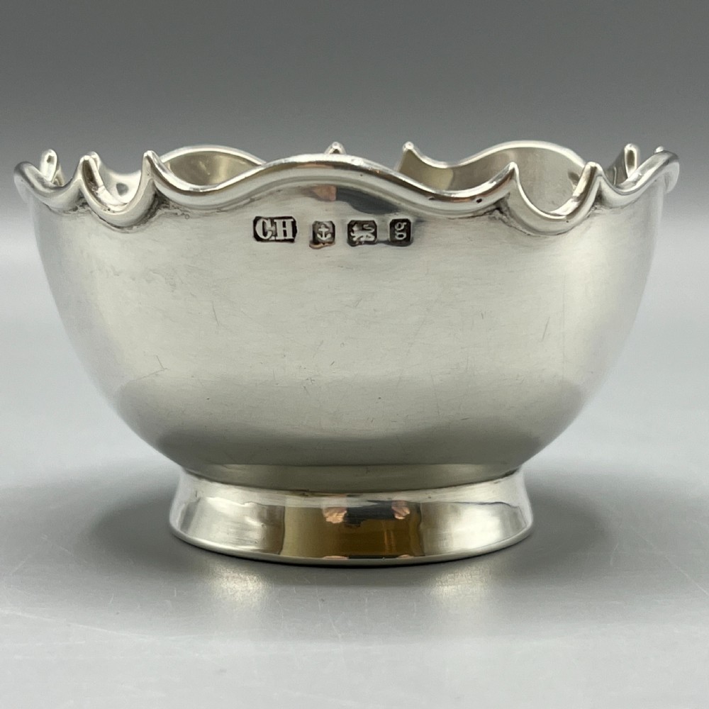 Edwardian Sterling Silver Sugar Bowl Hallmarked 1906 View II