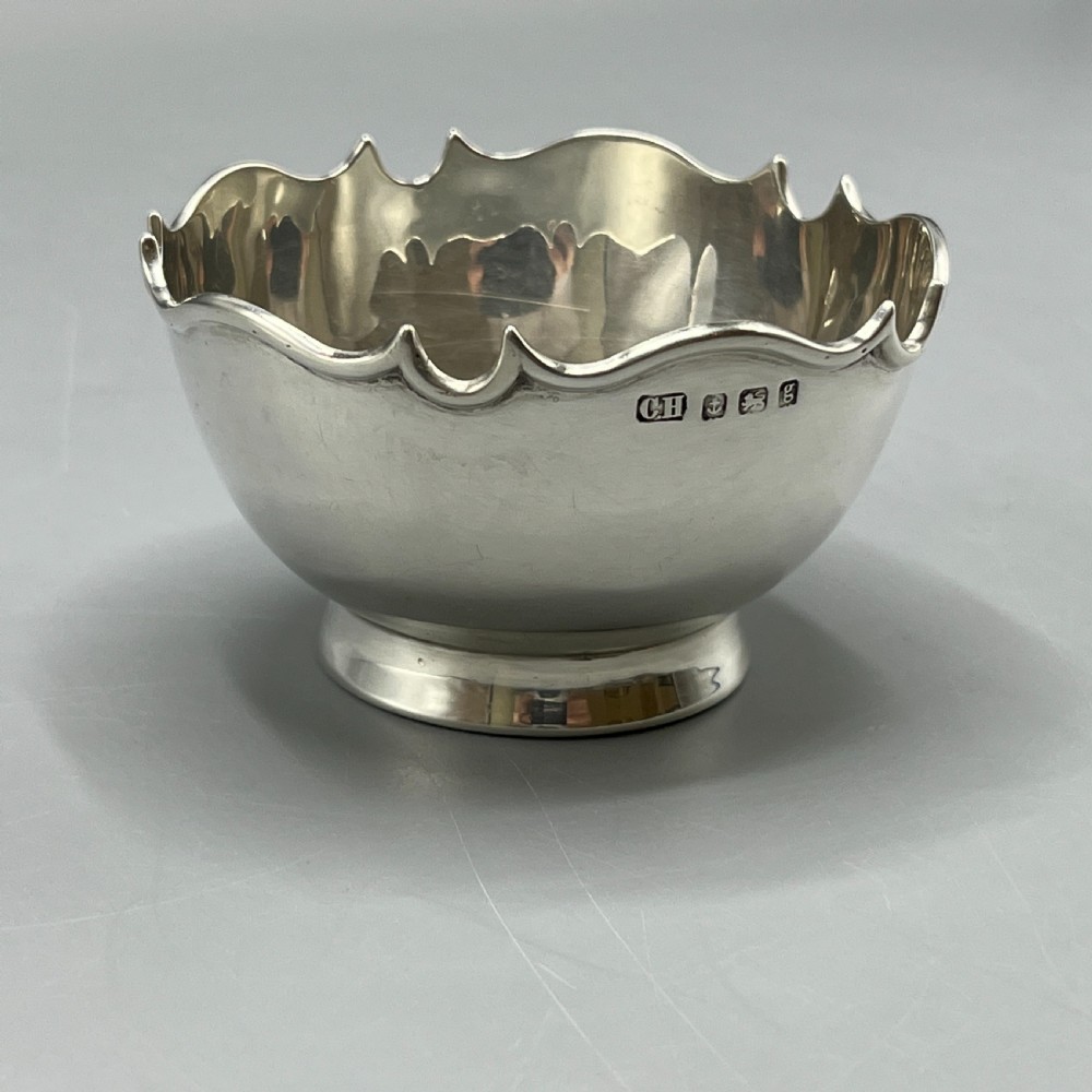 Edwardian Sterling Silver Sugar Bowl Hallmarked 1906 View X